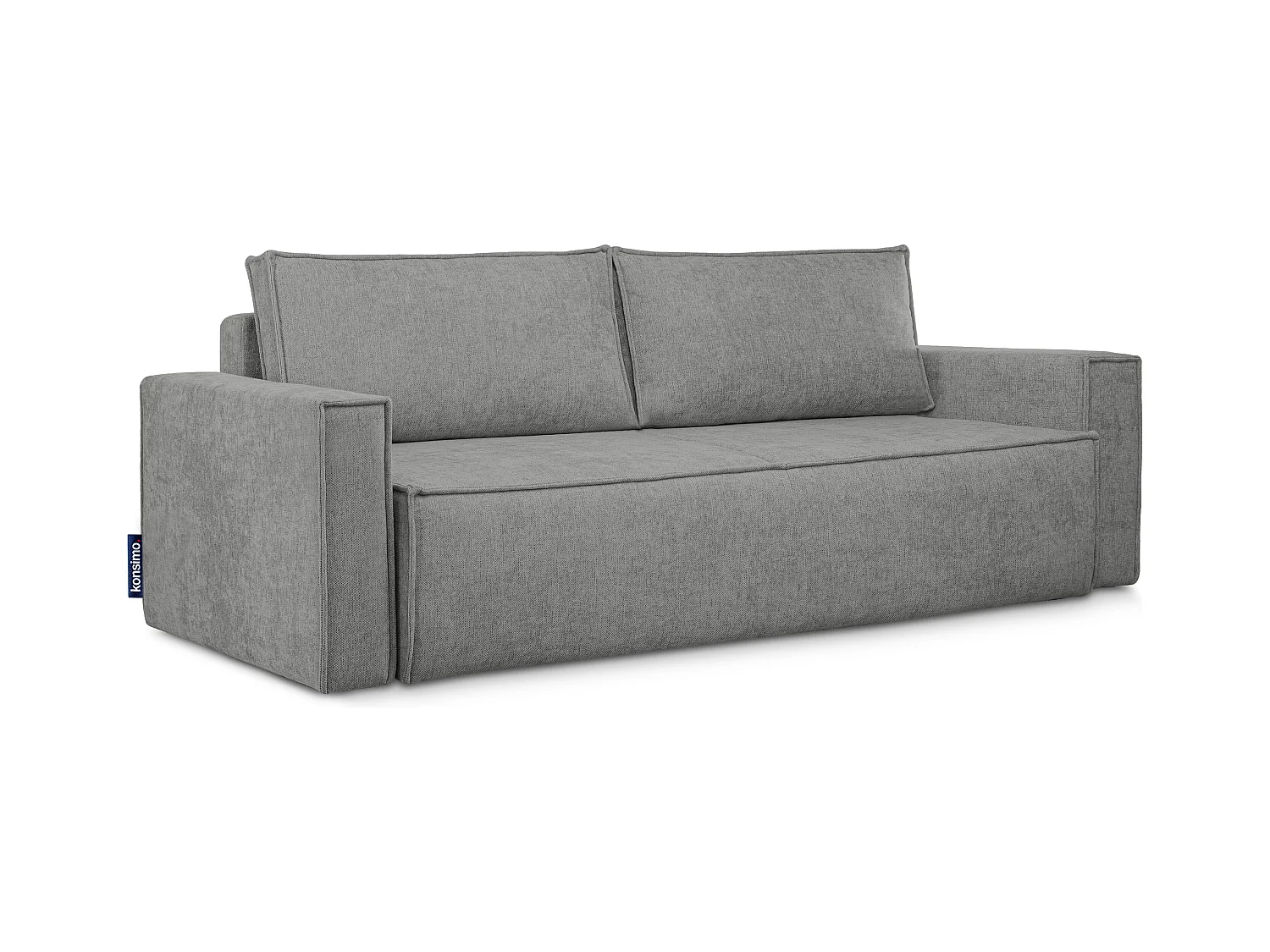 Canapé 3 places convertible - avec fonction couchage - avec coffre de rangement - Gris - NAPI II