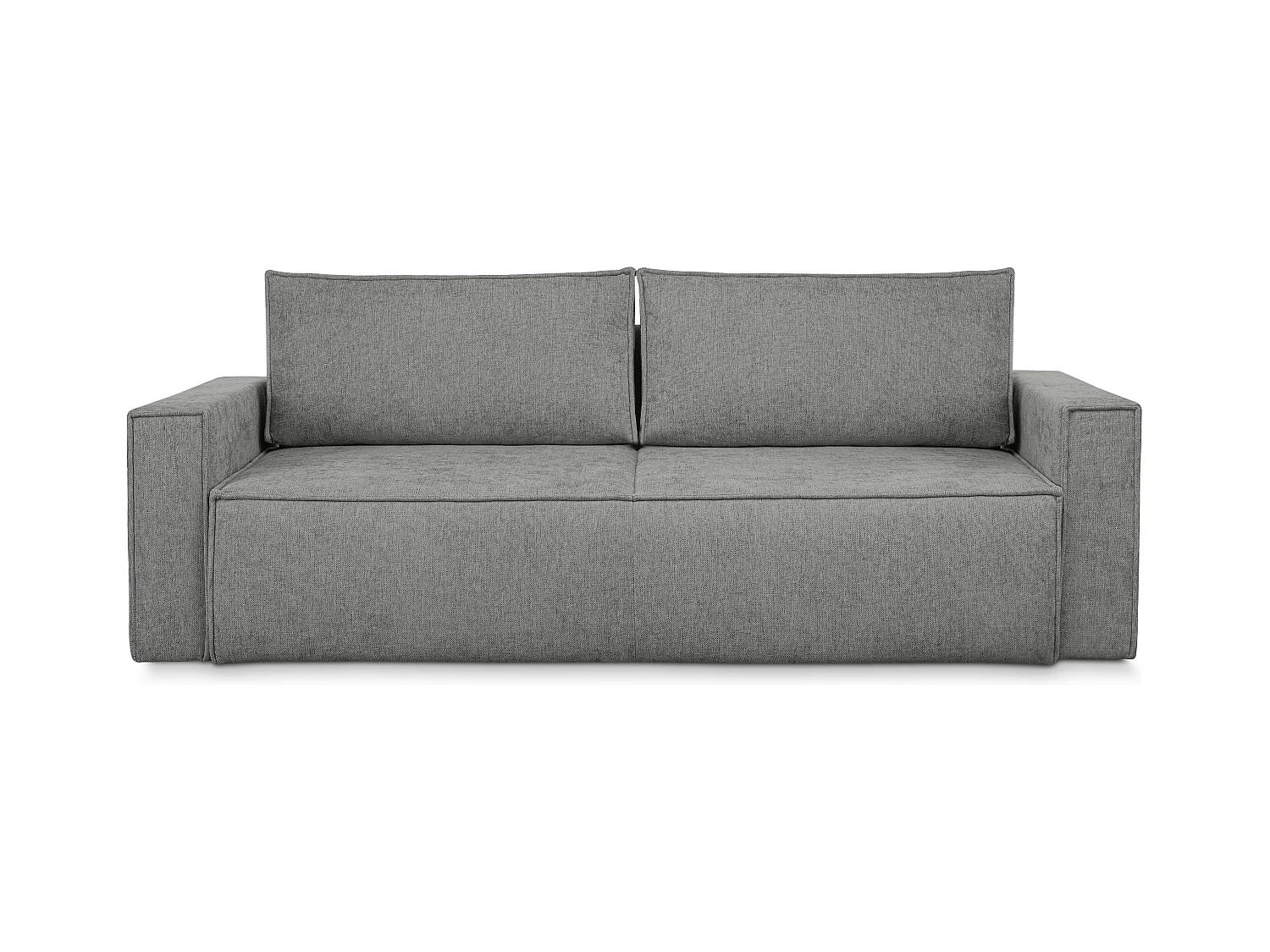 Canapé 3 places convertible - avec fonction couchage - avec coffre de rangement - Gris - NAPI II