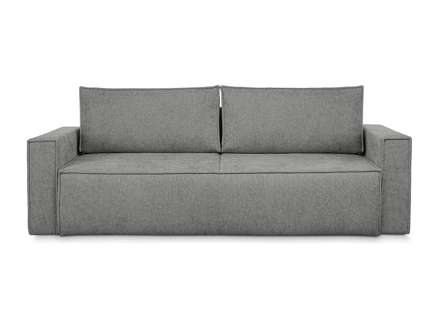 Canapé 3 places convertible - avec fonction couchage - avec coffre de rangement - Gris - NAPI II