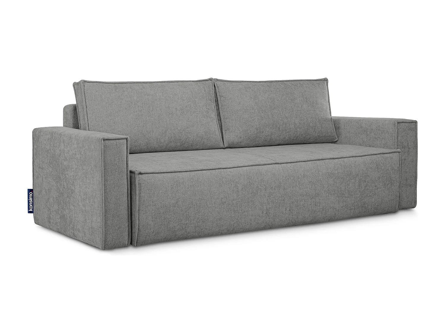 Canapé 3 places convertible - avec fonction couchage - avec coffre de rangement - Gris - NAPI II