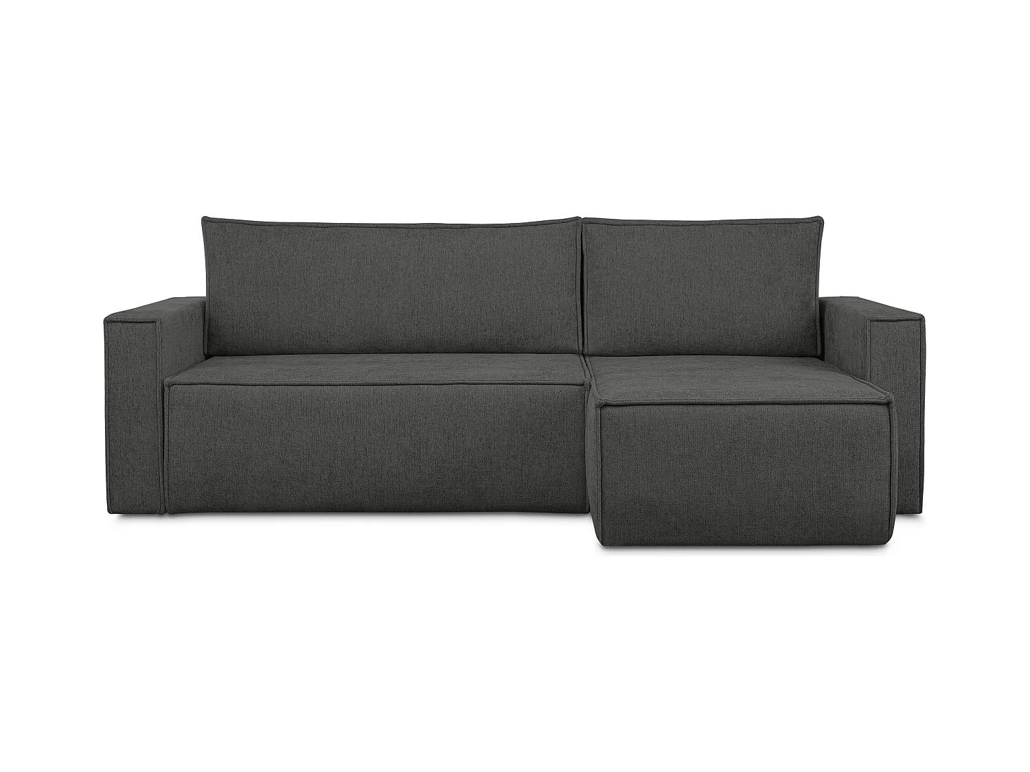 Canapé d'angle universel - gauche / droit - avec fonction couchage - avec coffre de rangement - Argent - NAPI II