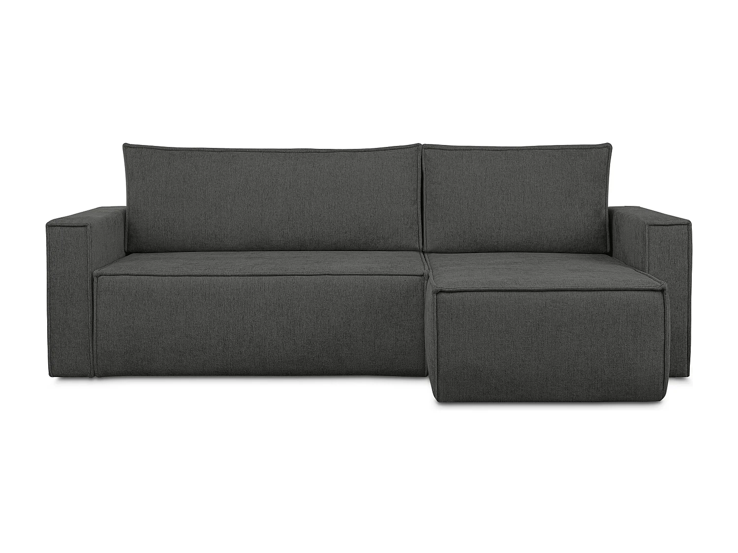 Canapé d'angle universel - gauche / droit - avec fonction couchage - avec coffre de rangement - Argent - NAPI II