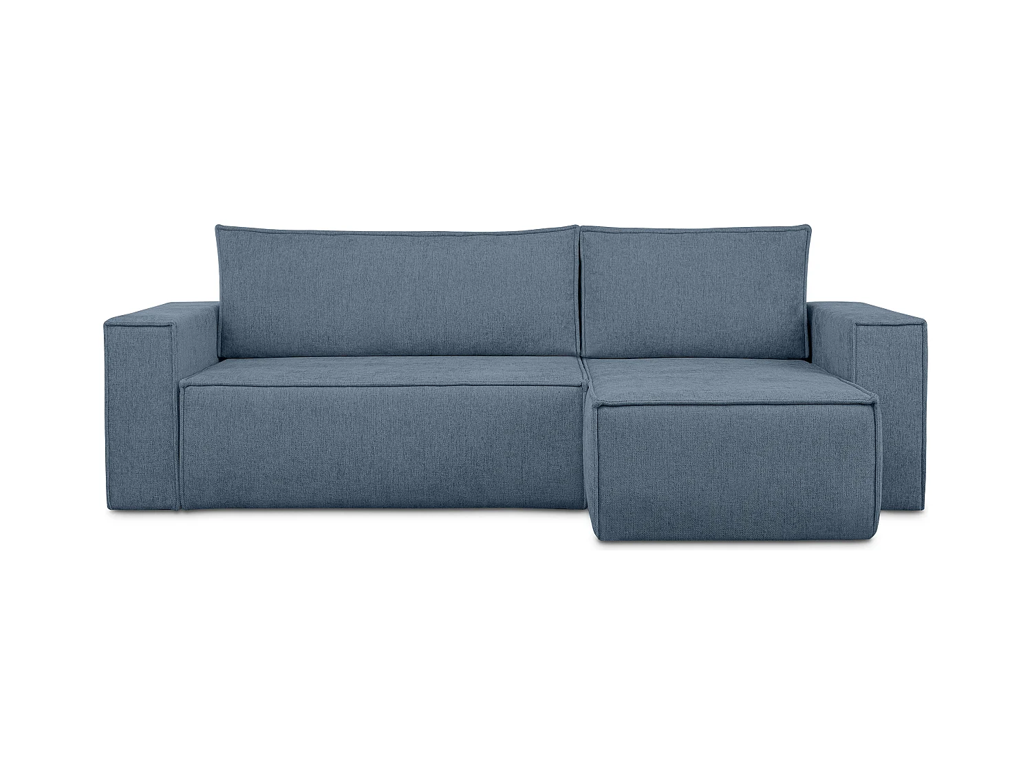 Canapé d'angle universel - gauche / droit - avec fonction couchage - avec coffre de rangement - Bleu - NAPI II