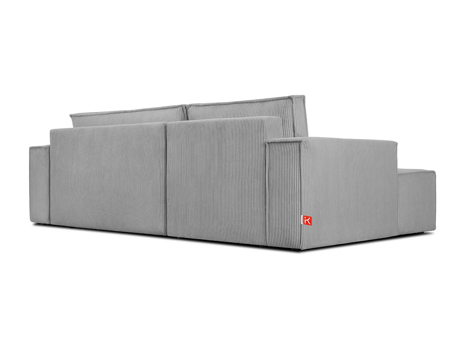 Canapé d'angle - gauche - avec fonction couchage - avec coffre de rangement - Modern - Gris - NAPI