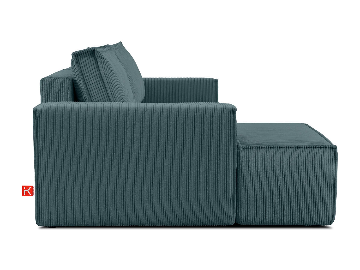 Canapé d'angle - gauche - avec fonction couchage - avec coffre de rangement - Modern - Bleu - NAPI