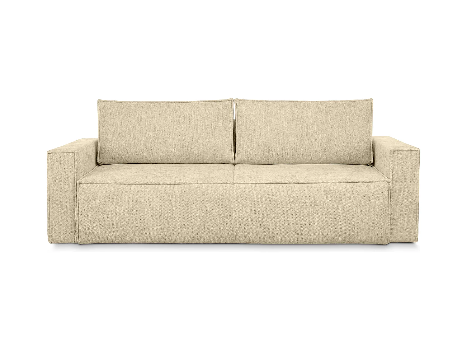 Canapé 3 places convertible - avec fonction couchage - avec coffre de rangement - Marron - NAPI II