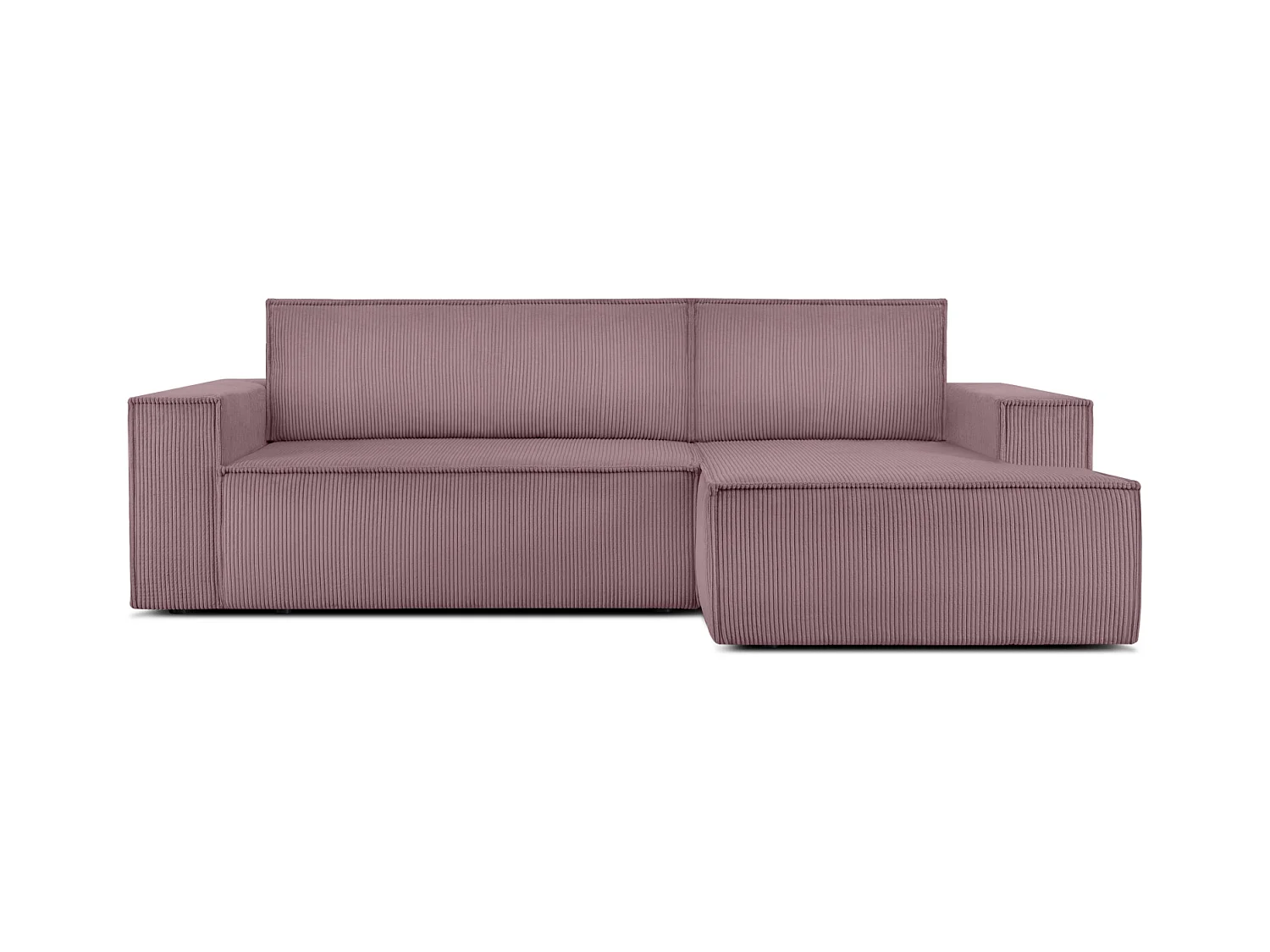 Canapé d'angle - droite - avec fonction couchage - avec coffre de rangement - Modern - Violet - NAPI