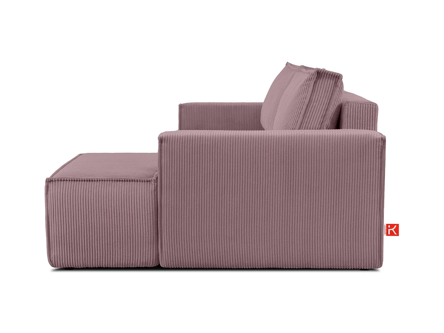 Canapé d'angle - droite - avec fonction couchage - avec coffre de rangement - Modern - Violet - NAPI