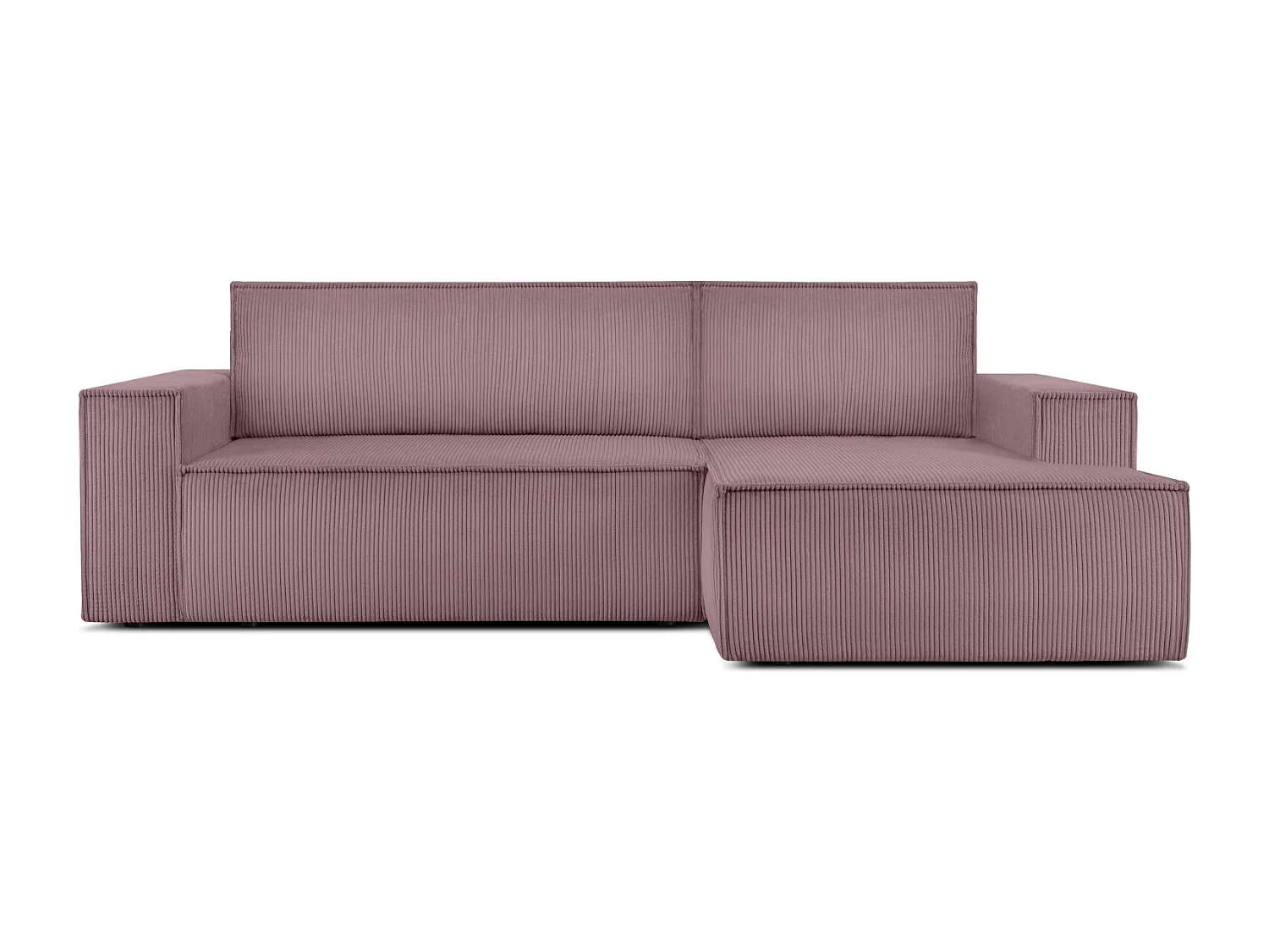 Canapé d'angle - droite - avec fonction couchage - avec coffre de rangement - Modern - Violet - NAPI