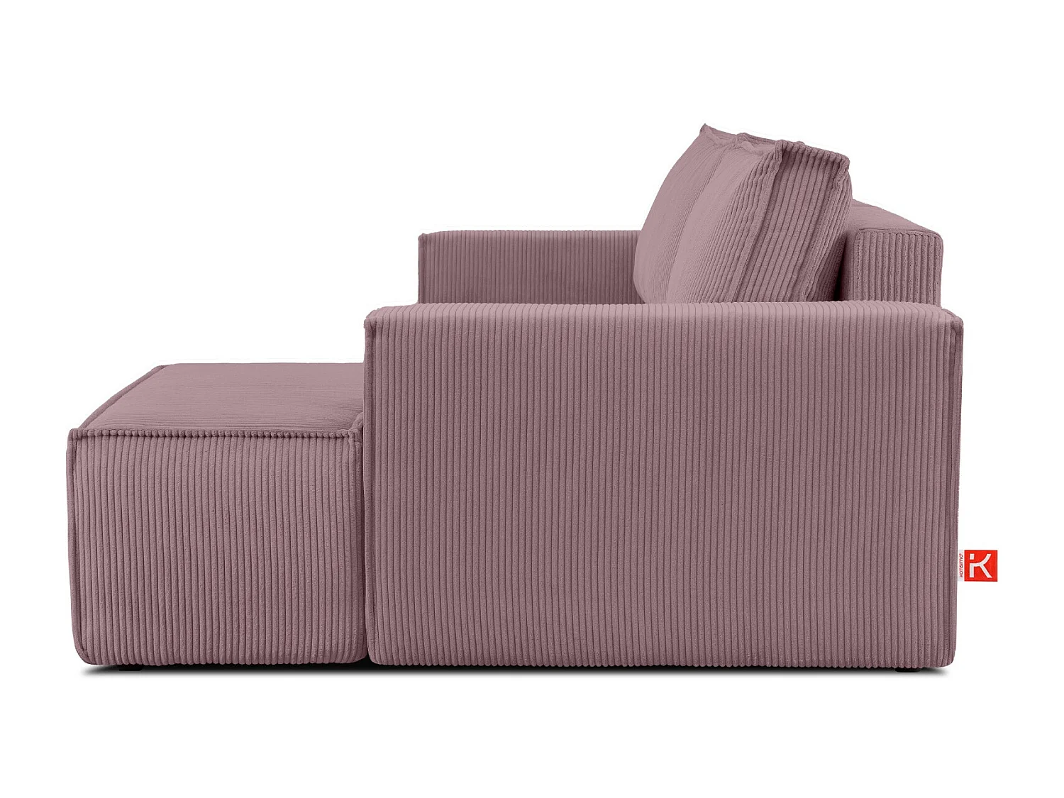 Canapé d'angle - droite - avec fonction couchage - avec coffre de rangement - Modern - Violet - NAPI