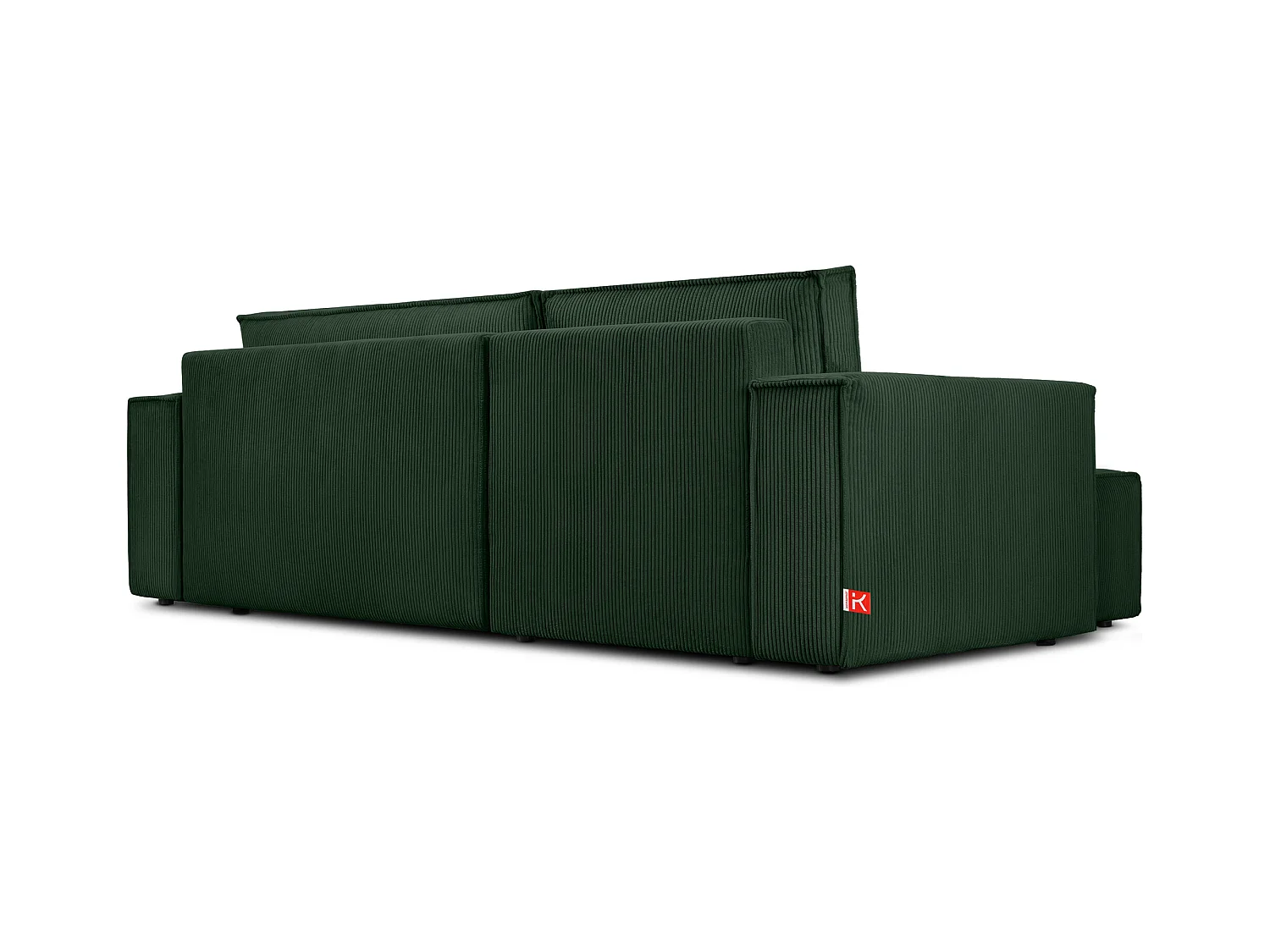 Canapé d'angle universel - gauche / droit - avec fonction couchage - avec coffre de rangement - Vert foncé - NAPI