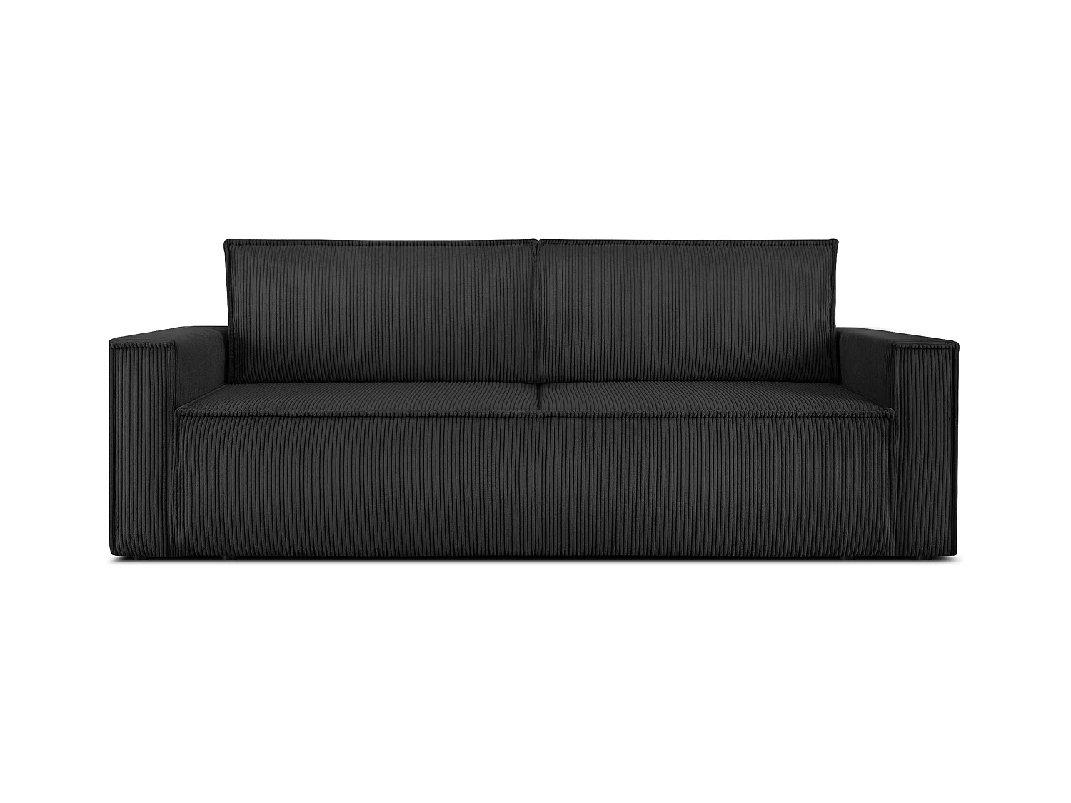 Canapé 3 places convertible - avec fonction couchage - avec coffre de rangement - Gris - NAPI