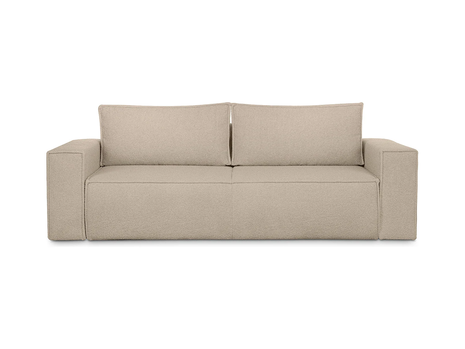 Canapé 3 places convertible - avec fonction couchage - avec coffre de rangement - Beige clair - NAPI II