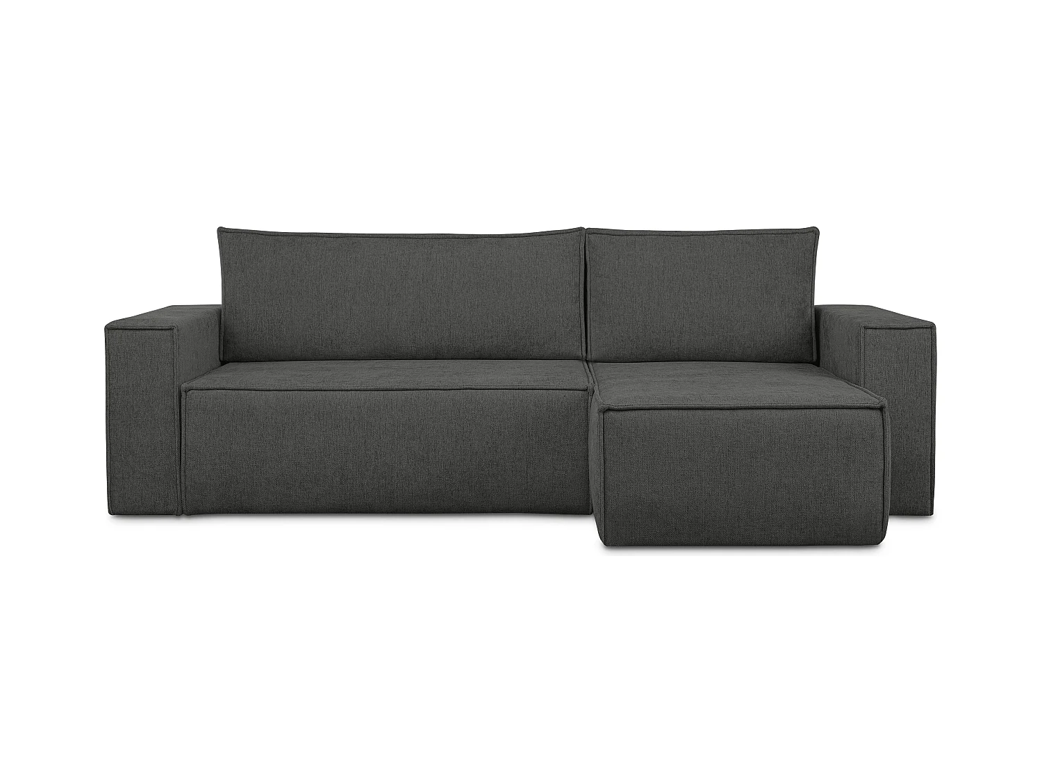 Canapé d'angle universel - gauche / droit - avec fonction couchage - avec coffre de rangement - Argent - NAPI II