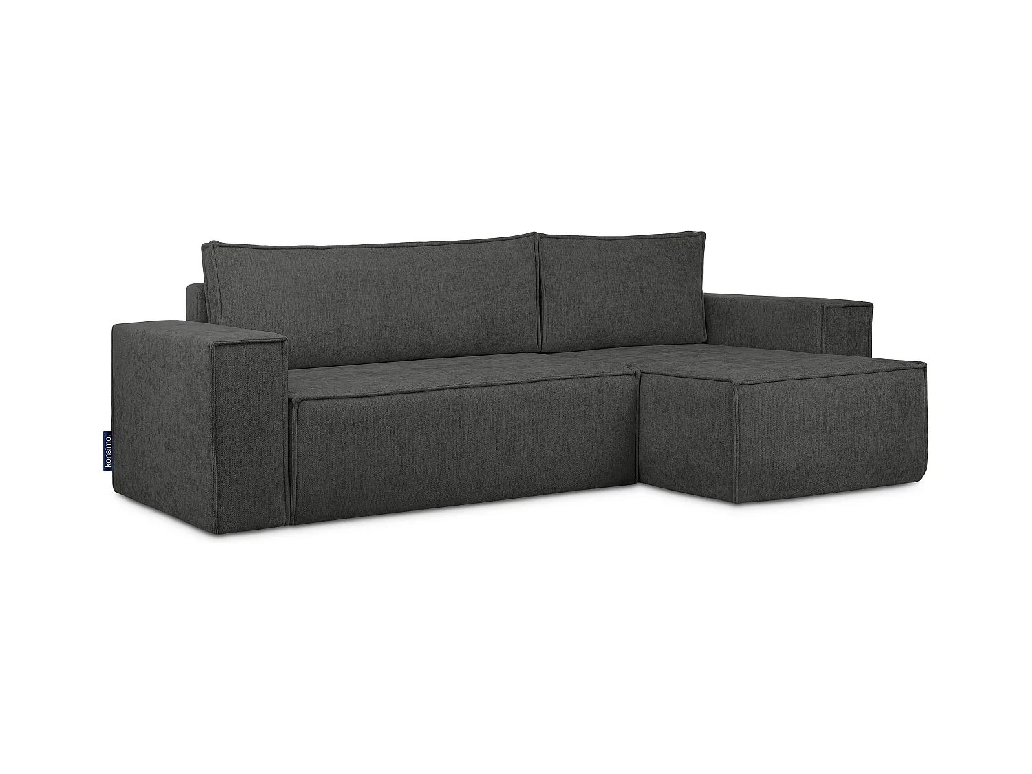 Canapé d'angle universel - gauche / droit - avec fonction couchage - avec coffre de rangement - Argent - NAPI II