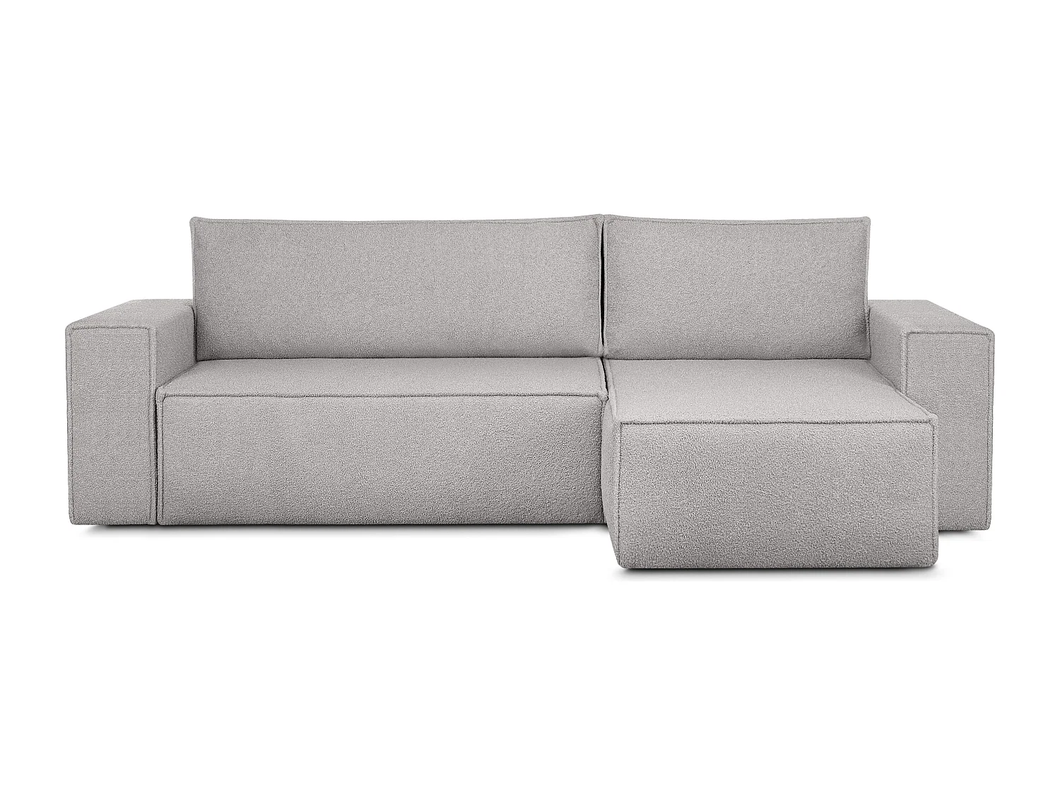 Canapé d'angle universel - gauche / droit - avec fonction couchage - avec coffre de rangement - cendré - NAPI II