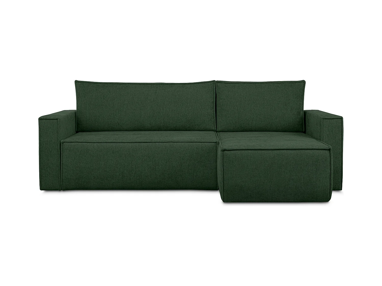 Canapé d'angle universel - gauche / droit - avec fonction couchage - avec coffre de rangement - Vert - NAPI II