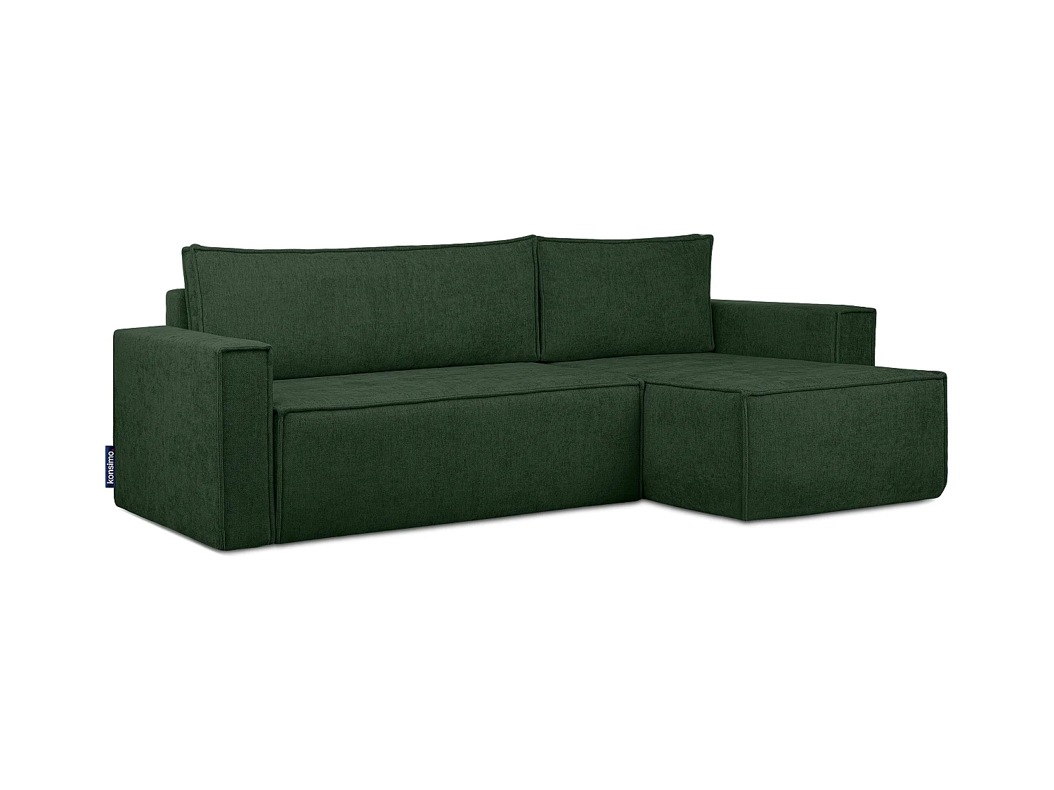 Canapé d'angle universel - gauche / droit - avec fonction couchage - avec coffre de rangement - Vert - NAPI II
