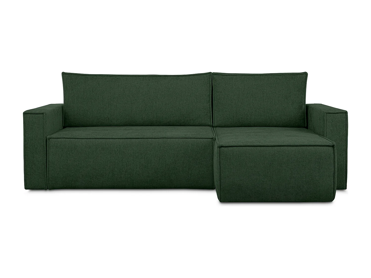 Canapé d'angle universel - gauche / droit - avec fonction couchage - avec coffre de rangement - Vert - NAPI II