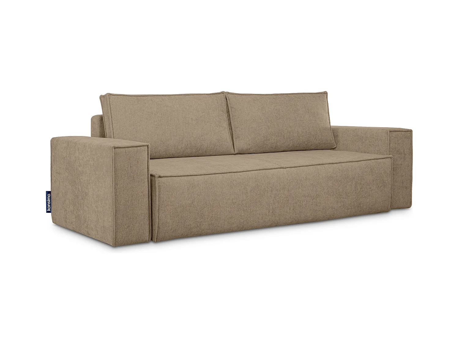 Canapé 3 places convertible - avec fonction couchage - avec coffre de rangement - Marron - NAPI II