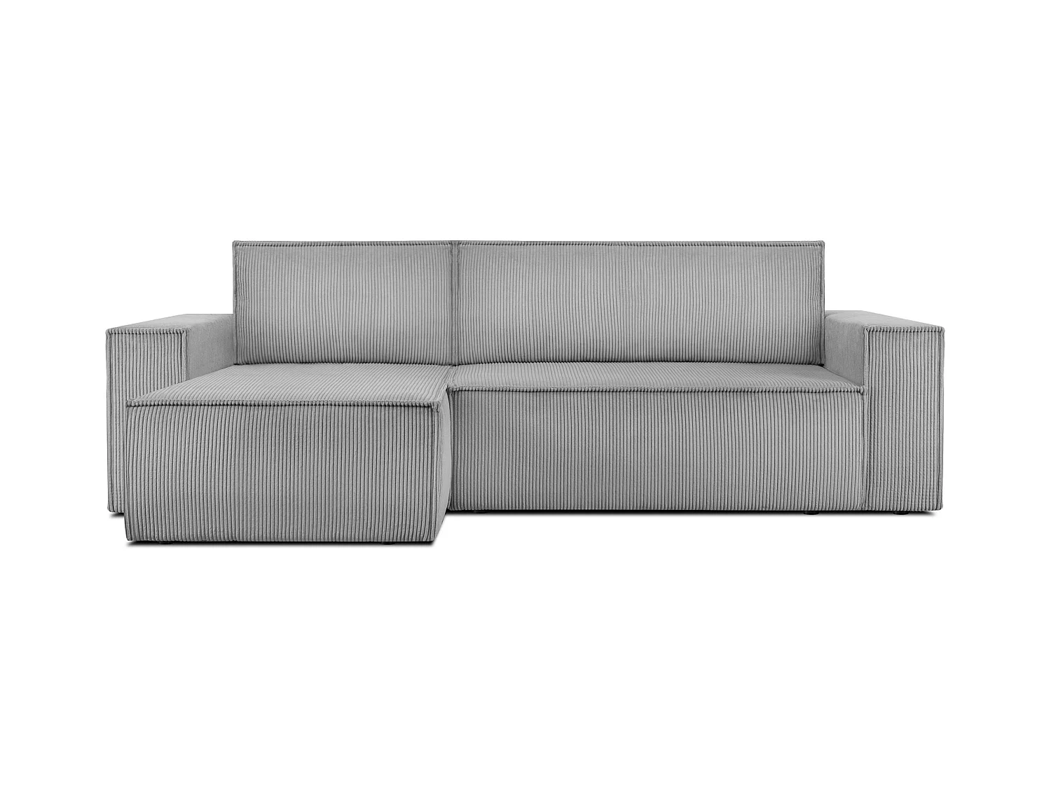 Canapé d'angle universel - gauche / droit - avec fonction couchage - avec coffre de rangement - Gris - NAPI