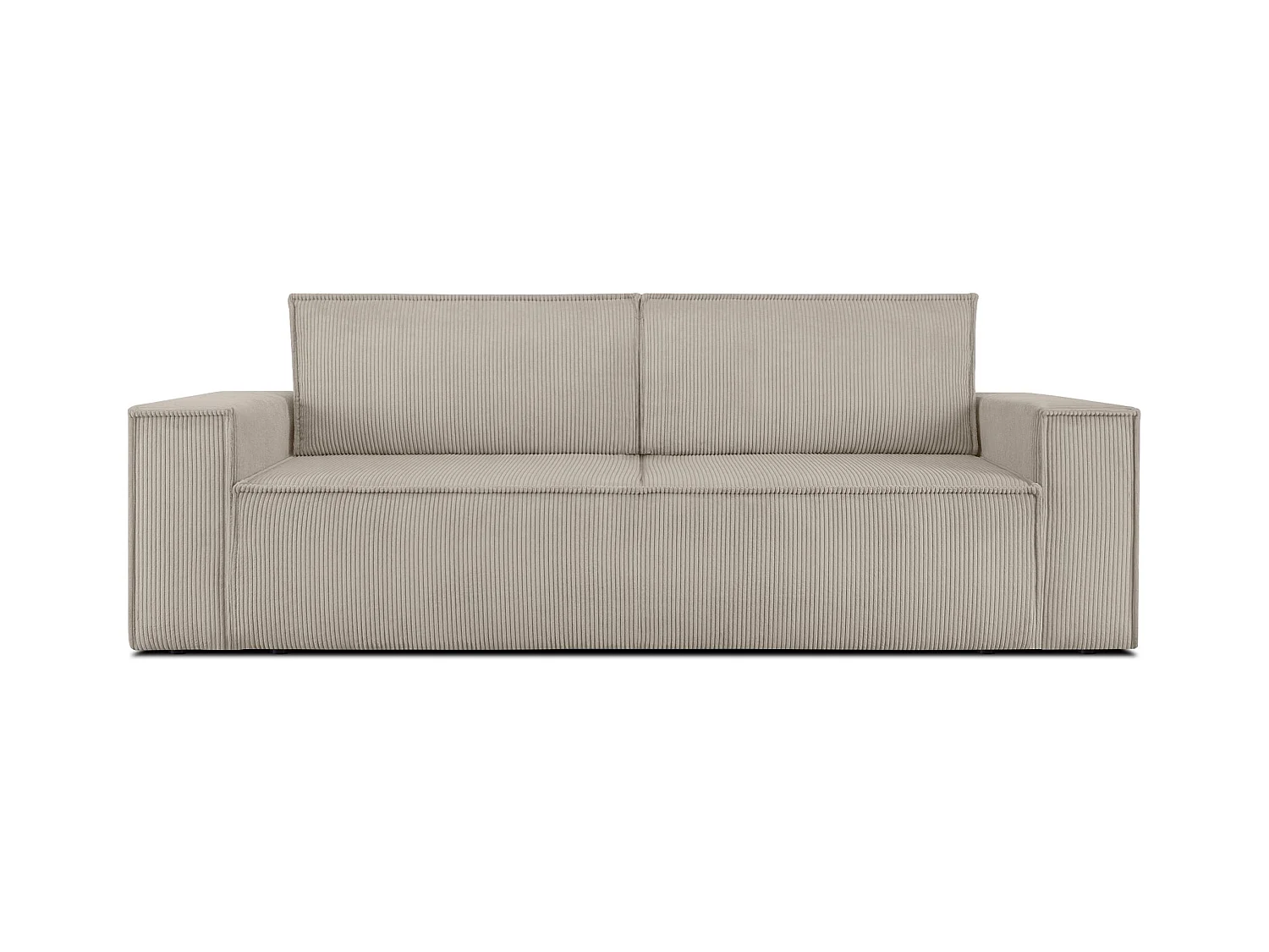 Canapé 3 places convertible - avec fonction couchage - avec coffre de rangement - Beige - NAPI