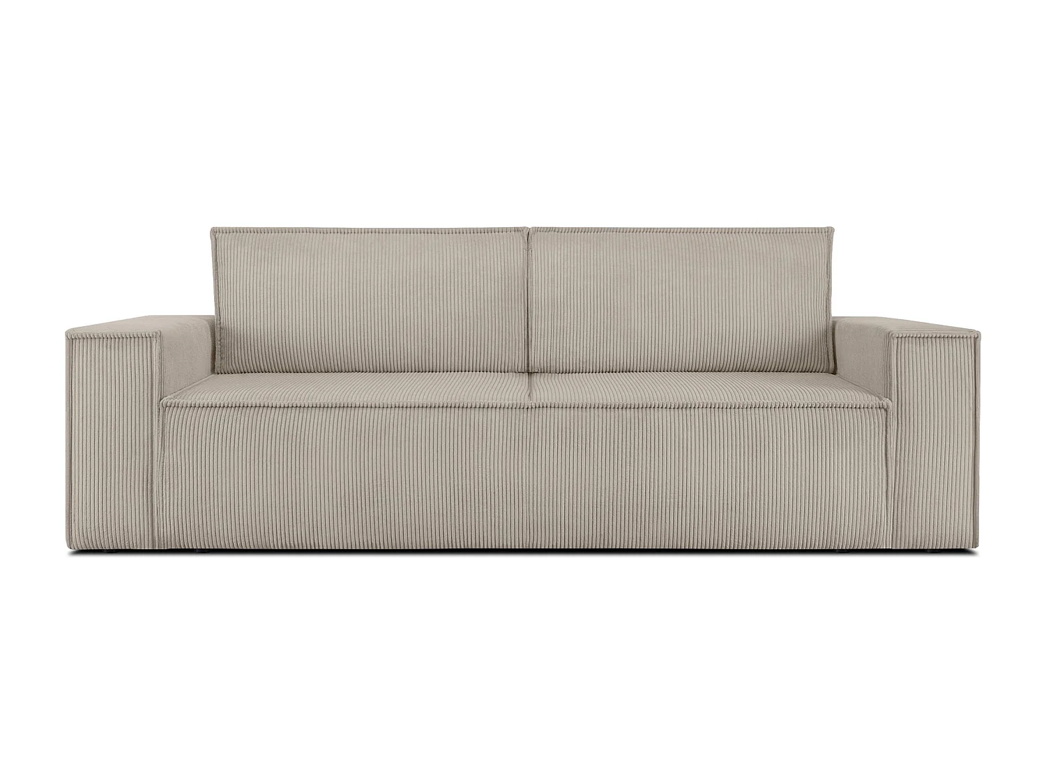 Canapé 3 places convertible - avec fonction couchage - avec coffre de rangement - Beige - NAPI