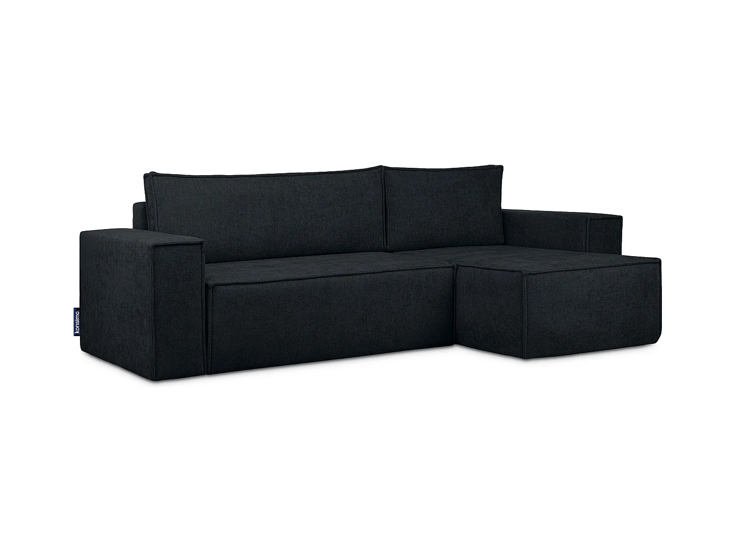 Canapé d'angle universel - gauche / droit - avec fonction couchage - avec coffre de rangement - Bleu - NAPI II