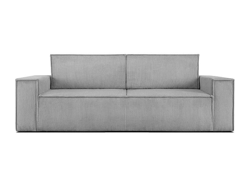 Canapé 3 places convertible - avec fonction couchage - avec coffre de rangement - Gris - NAPI