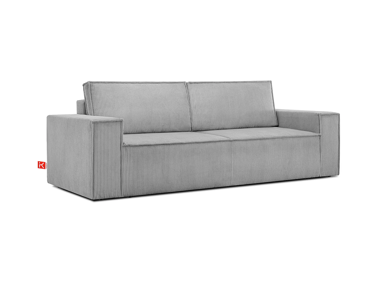 Canapé 3 places convertible - avec fonction couchage - avec coffre de rangement - Gris - NAPI