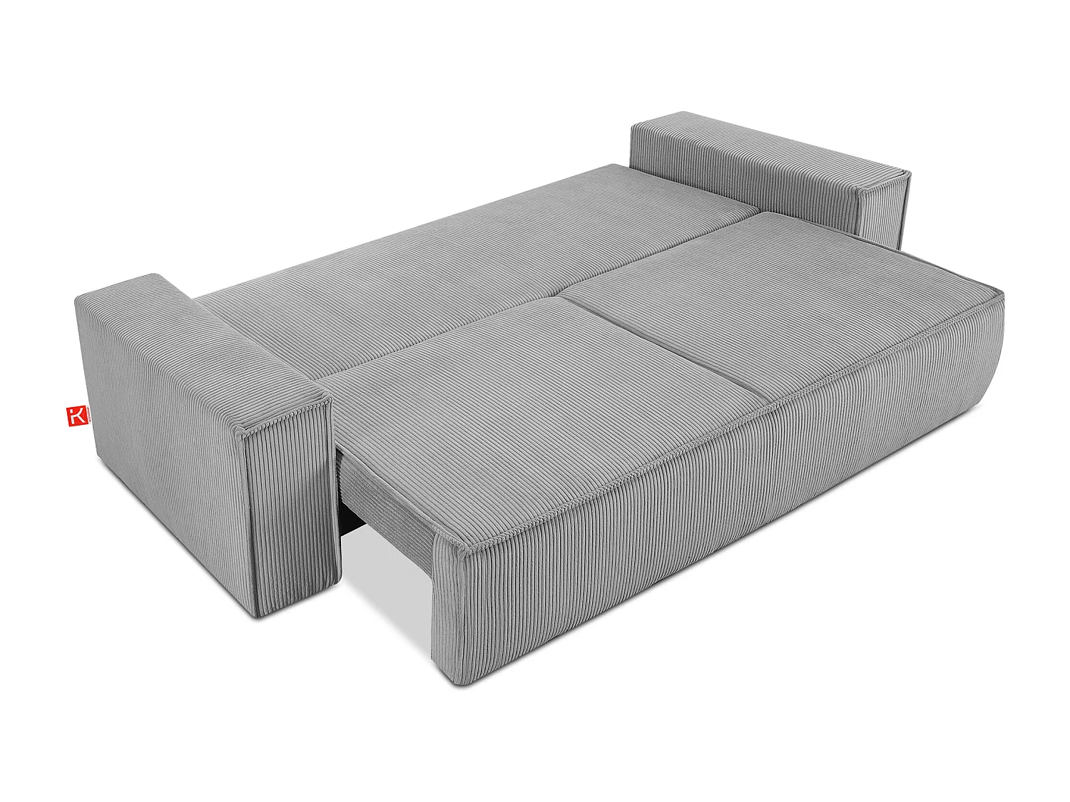Canapé 3 places convertible - avec fonction couchage - avec coffre de rangement - Gris - NAPI