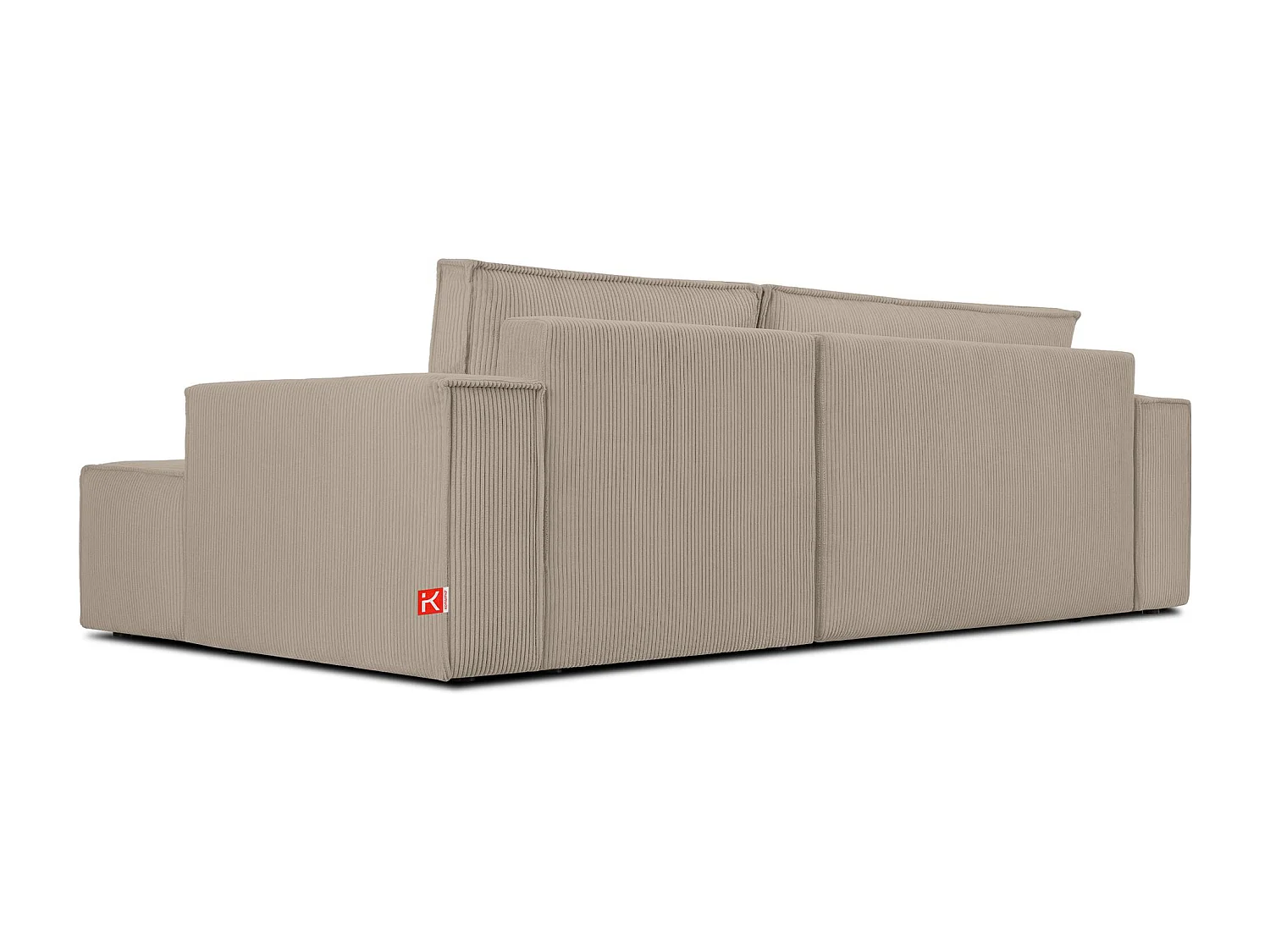 Canapé d'angle - droite - avec fonction couchage - avec coffre de rangement - Modern - beige - NAPI