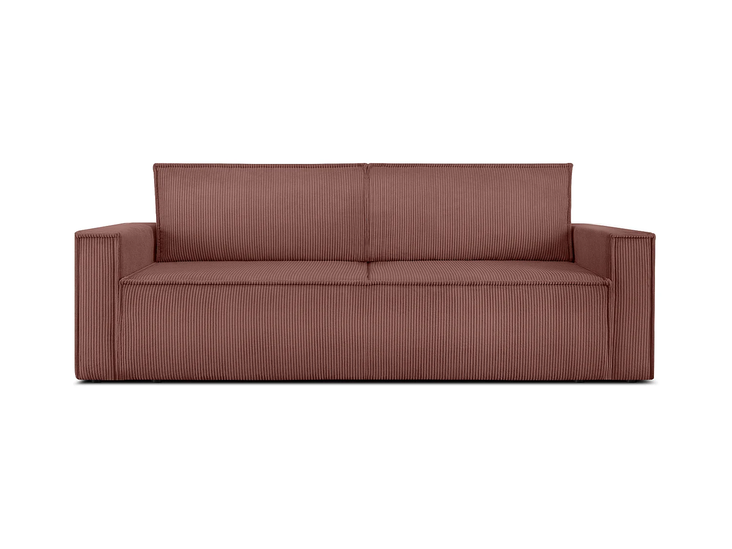 Canapé 3 places convertible - avec fonction couchage - avec coffre de rangement - Rose - NAPI