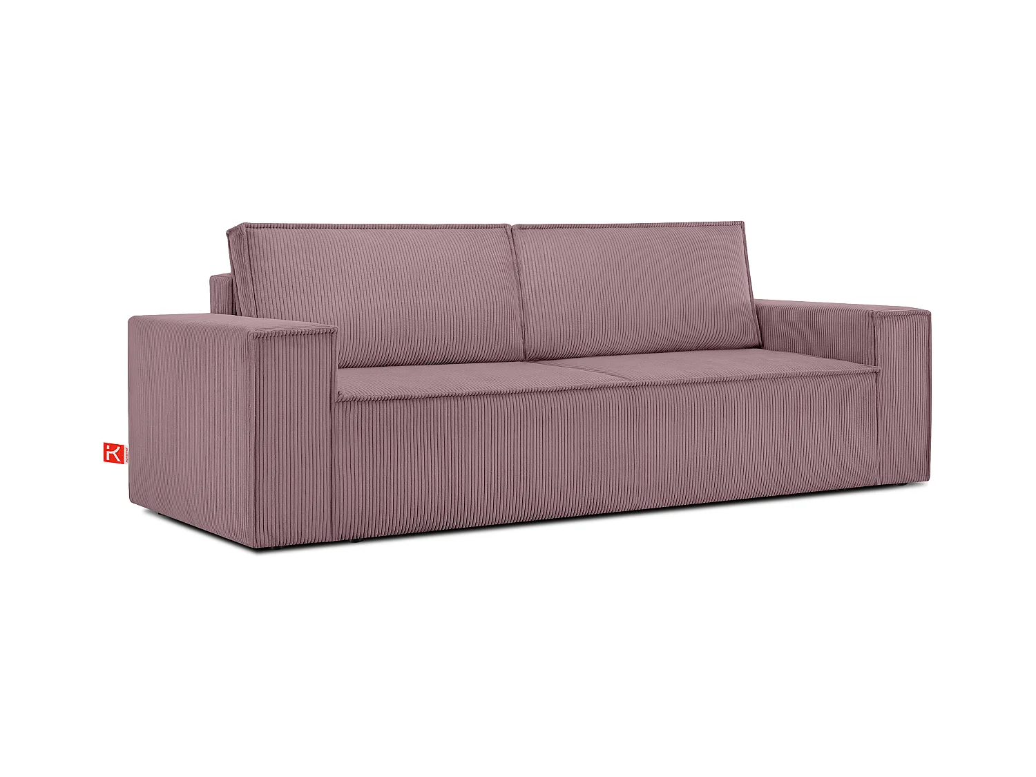 Canapé 3 places convertible - avec fonction couchage - avec coffre de rangement - Violet - NAPI