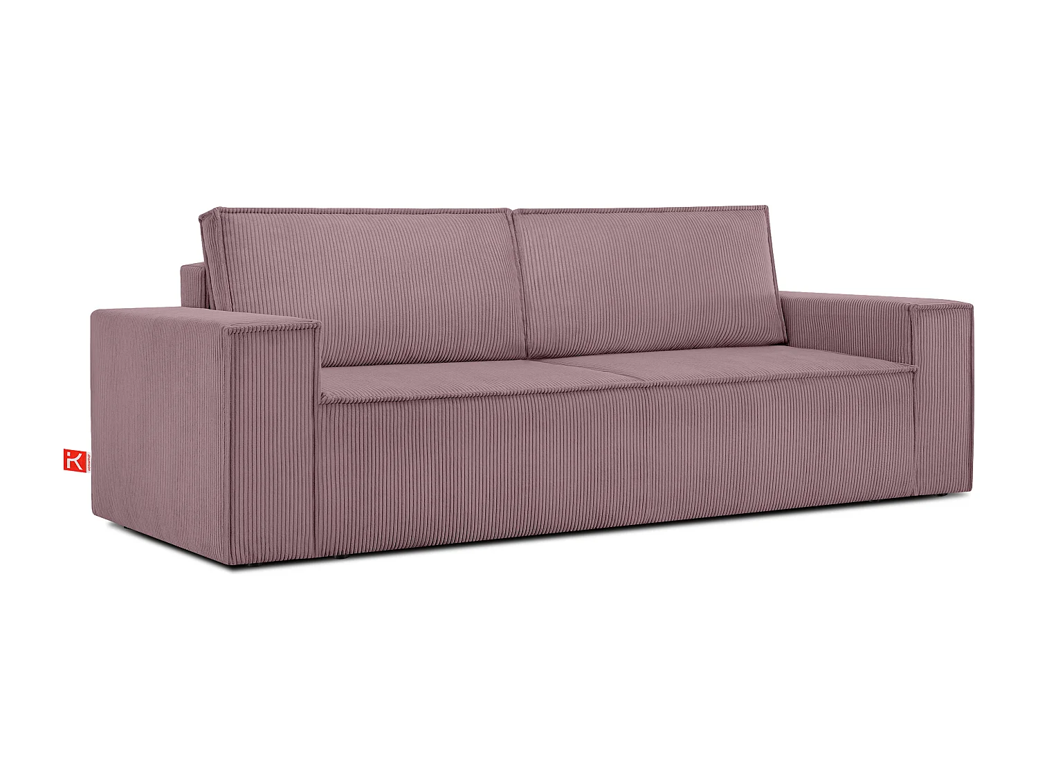 Canapé 3 places convertible - avec fonction couchage - avec coffre de rangement - Violet - NAPI