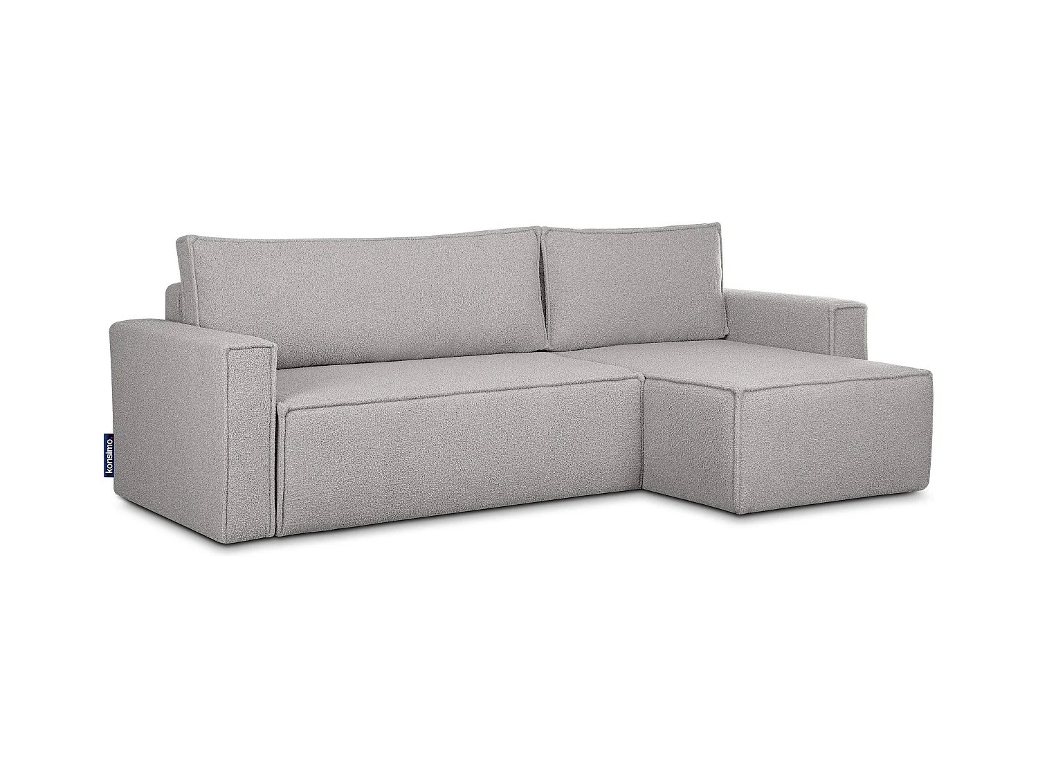 Canapé d'angle universel - gauche / droit - avec fonction couchage - avec coffre de rangement - Modern - Gris - NAPI II