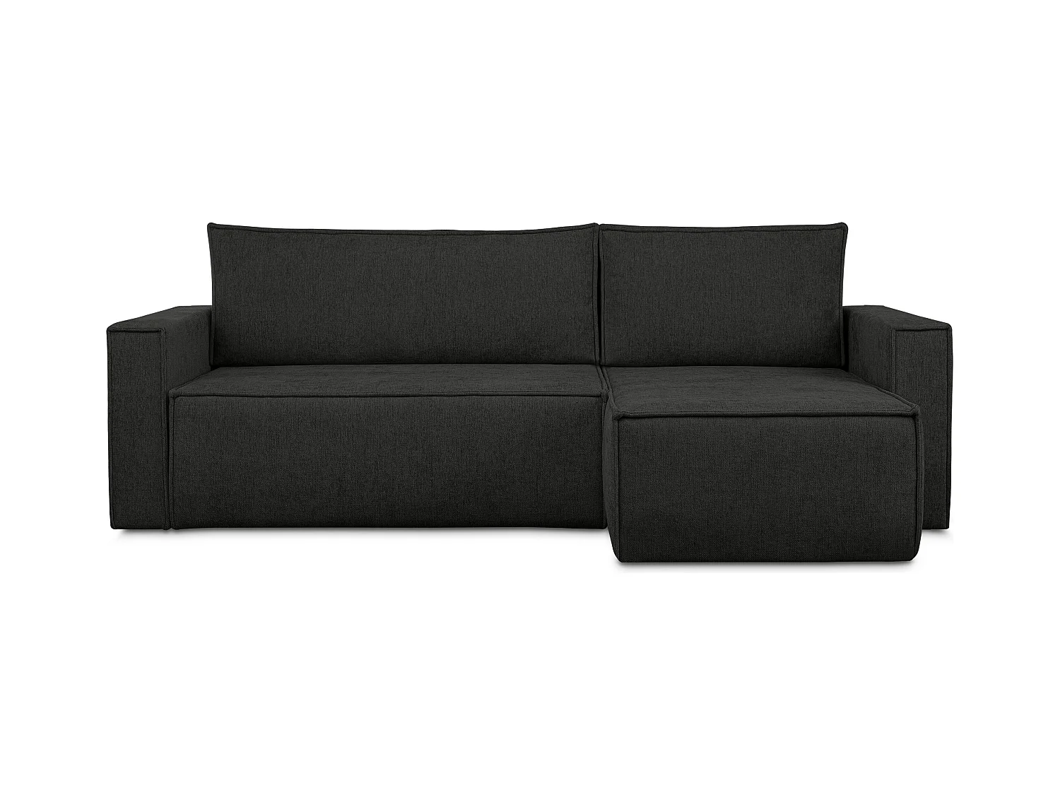 Canapé d'angle universel - gauche / droit - avec fonction couchage - avec coffre de rangement - Anthracite - NAPI II