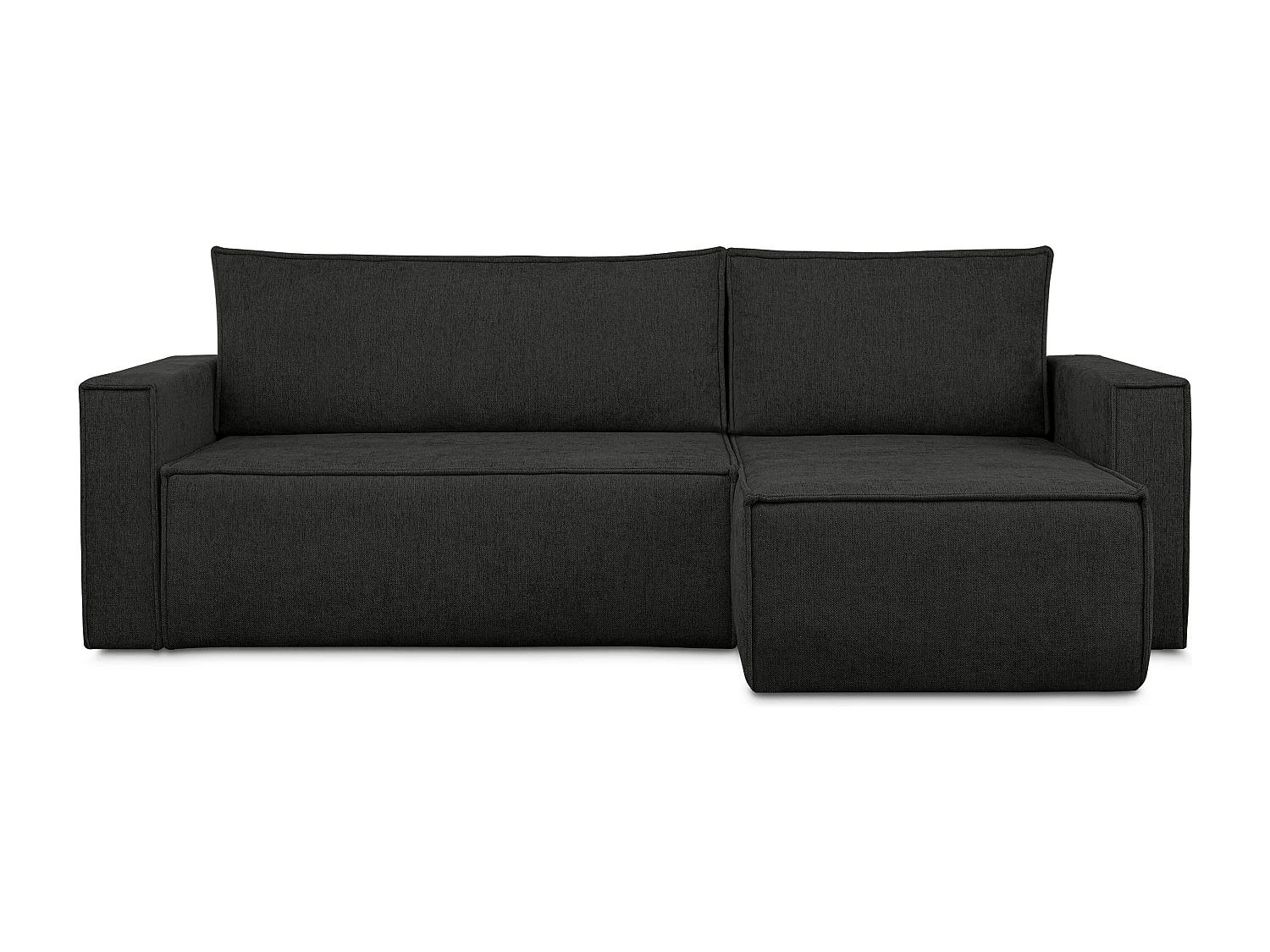 Canapé d'angle universel - gauche / droit - avec fonction couchage - avec coffre de rangement - Anthracite - NAPI II