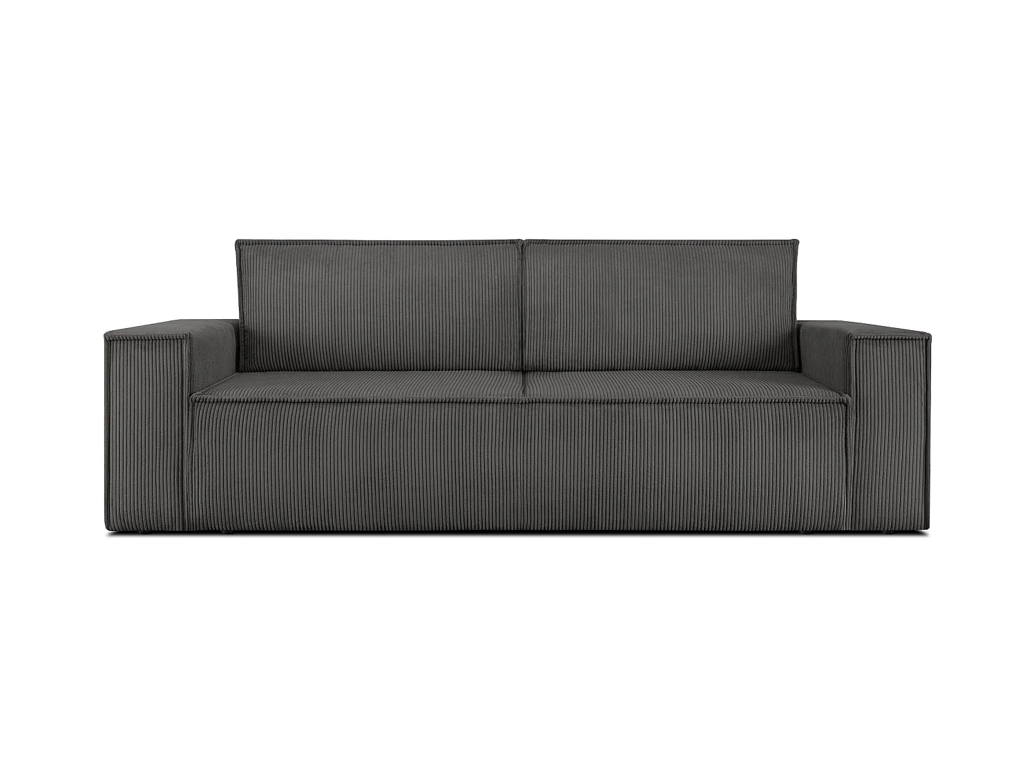 Canapé 3 places convertible - avec fonction couchage - avec coffre de rangement - Gris - NAPI