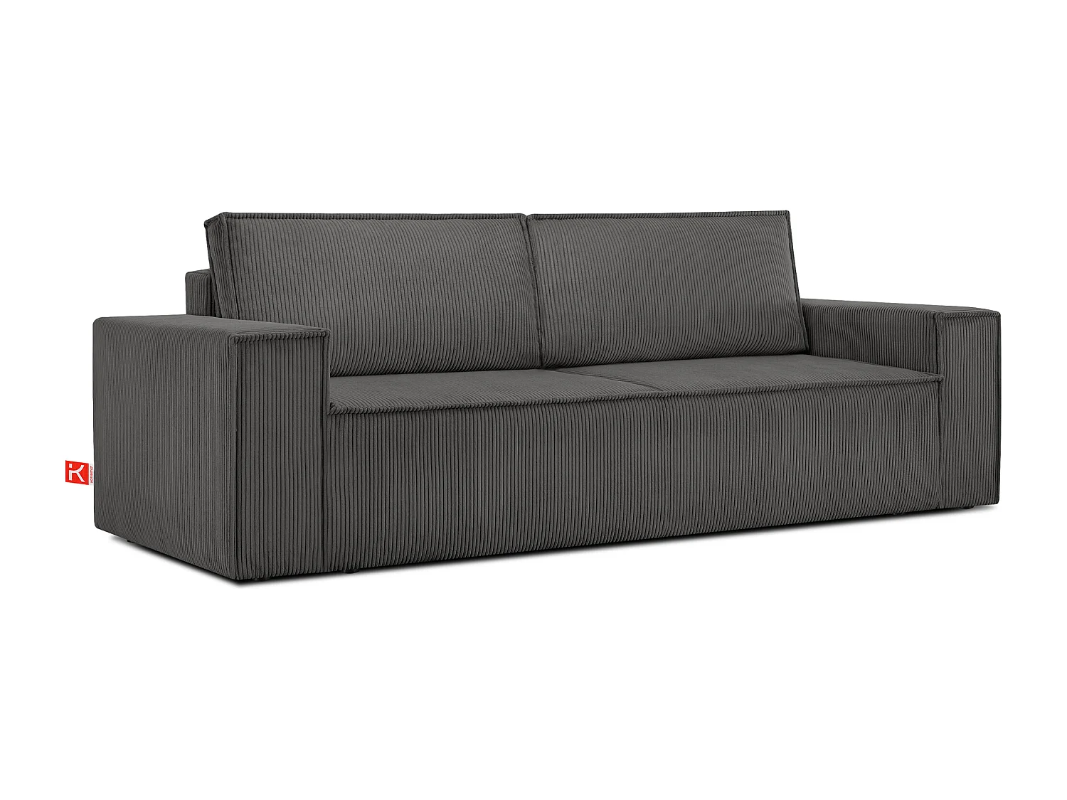 Canapé 3 places convertible - avec fonction couchage - avec coffre de rangement - Gris - NAPI