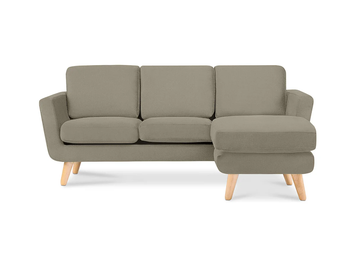 Canapé d'angle 3/4 places - Beige - TAGIO