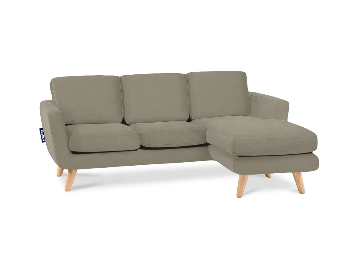 Canapé d'angle 3/4 places - Beige - TAGIO