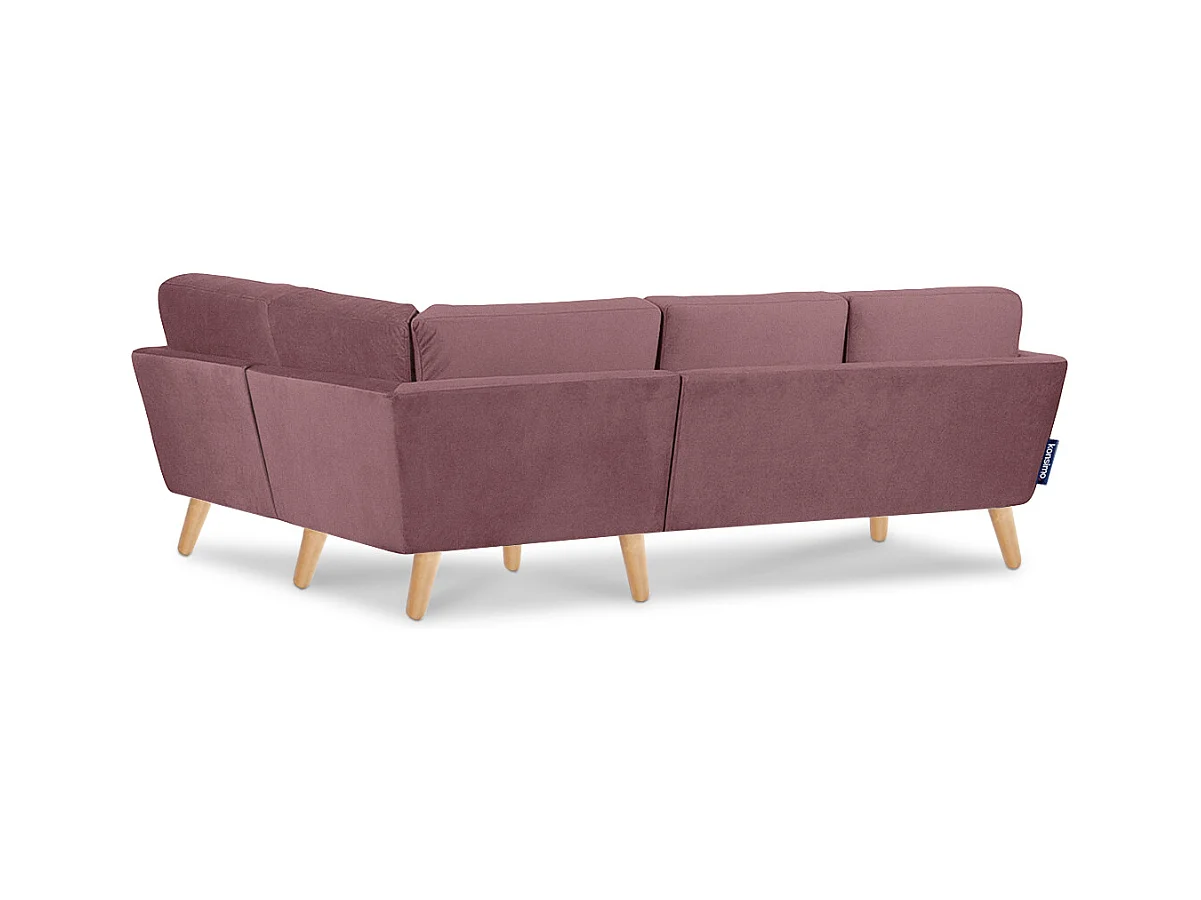 Canapé d'angle 3/4 places droit - rose - TAGIO