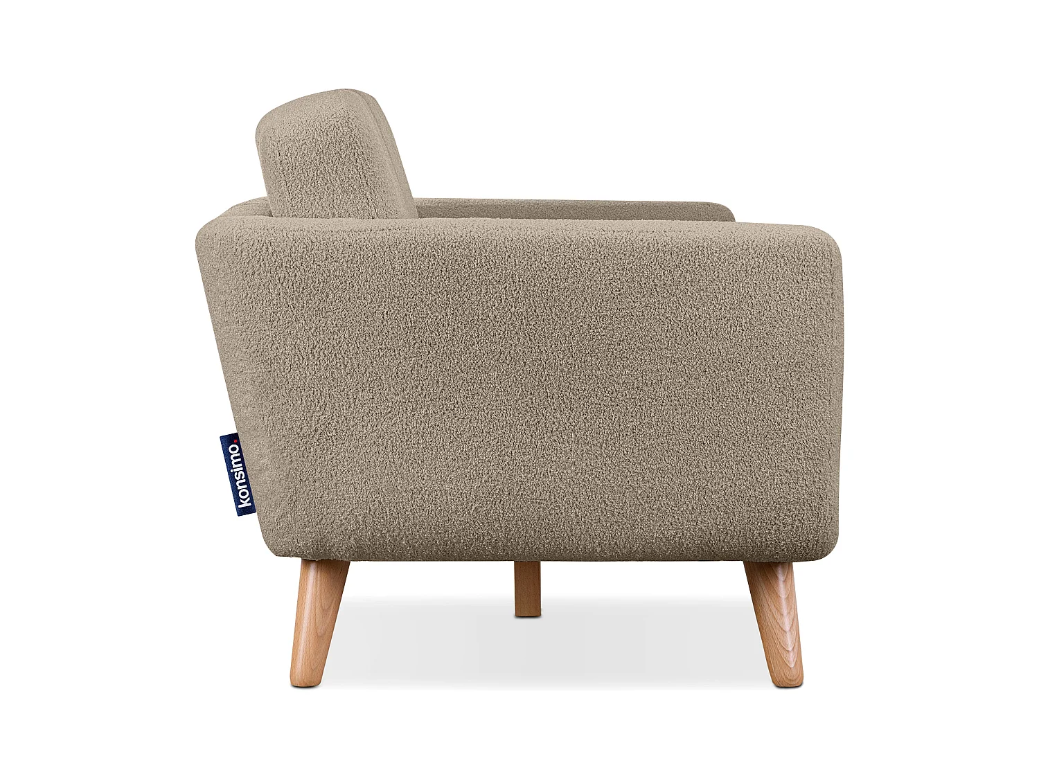 Canapé scandinave 3 places - Marron - TAGIO