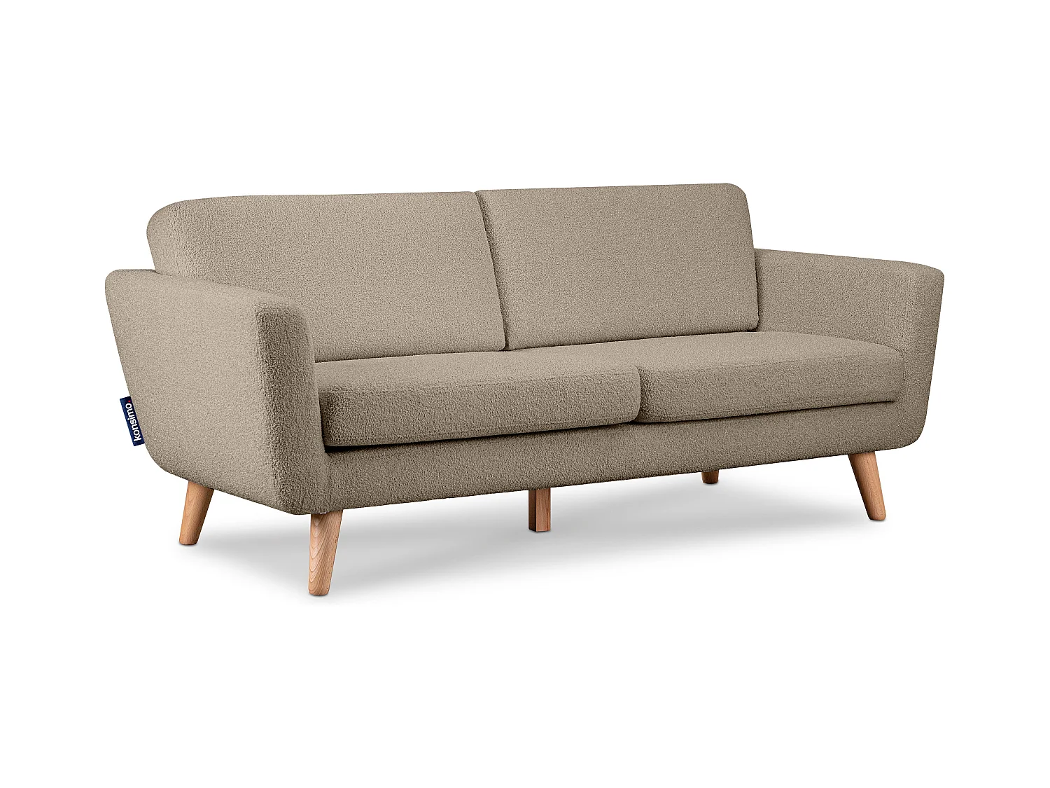 Canapé scandinave 3 places - Marron - TAGIO