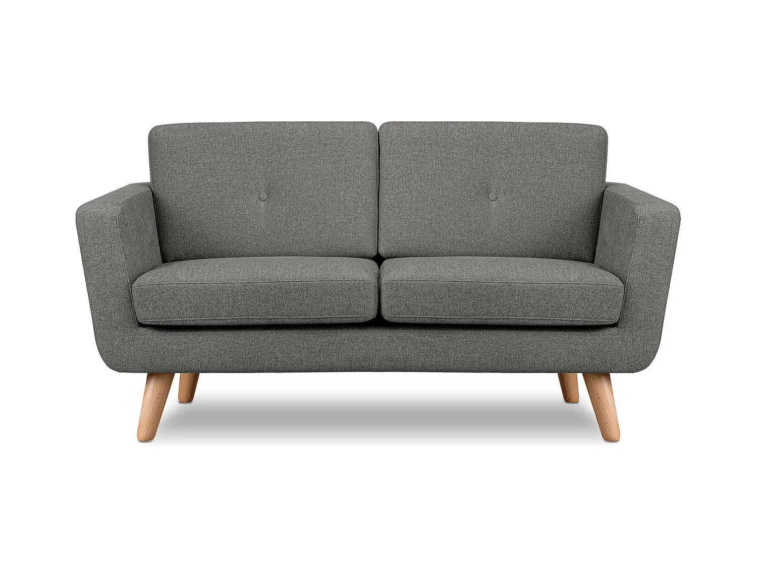 Canapé 2 places - Gris cendré - TAGIO