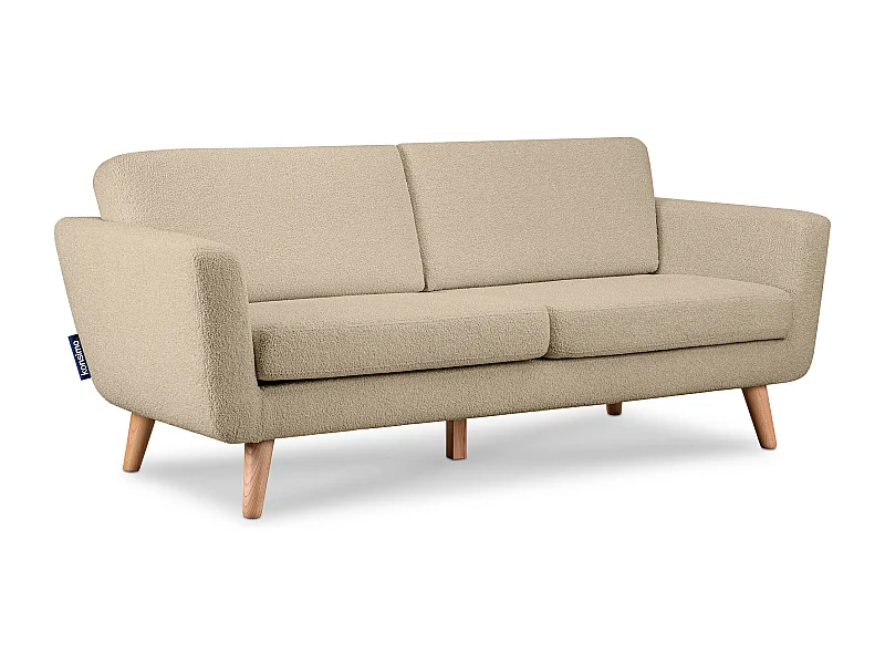 Canapé scandinave 3 places - Beige - TAGIO