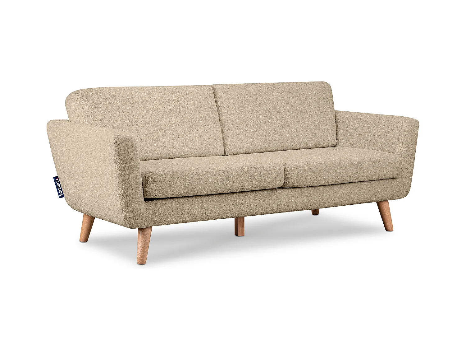 Canapé scandinave 3 places - Beige - TAGIO