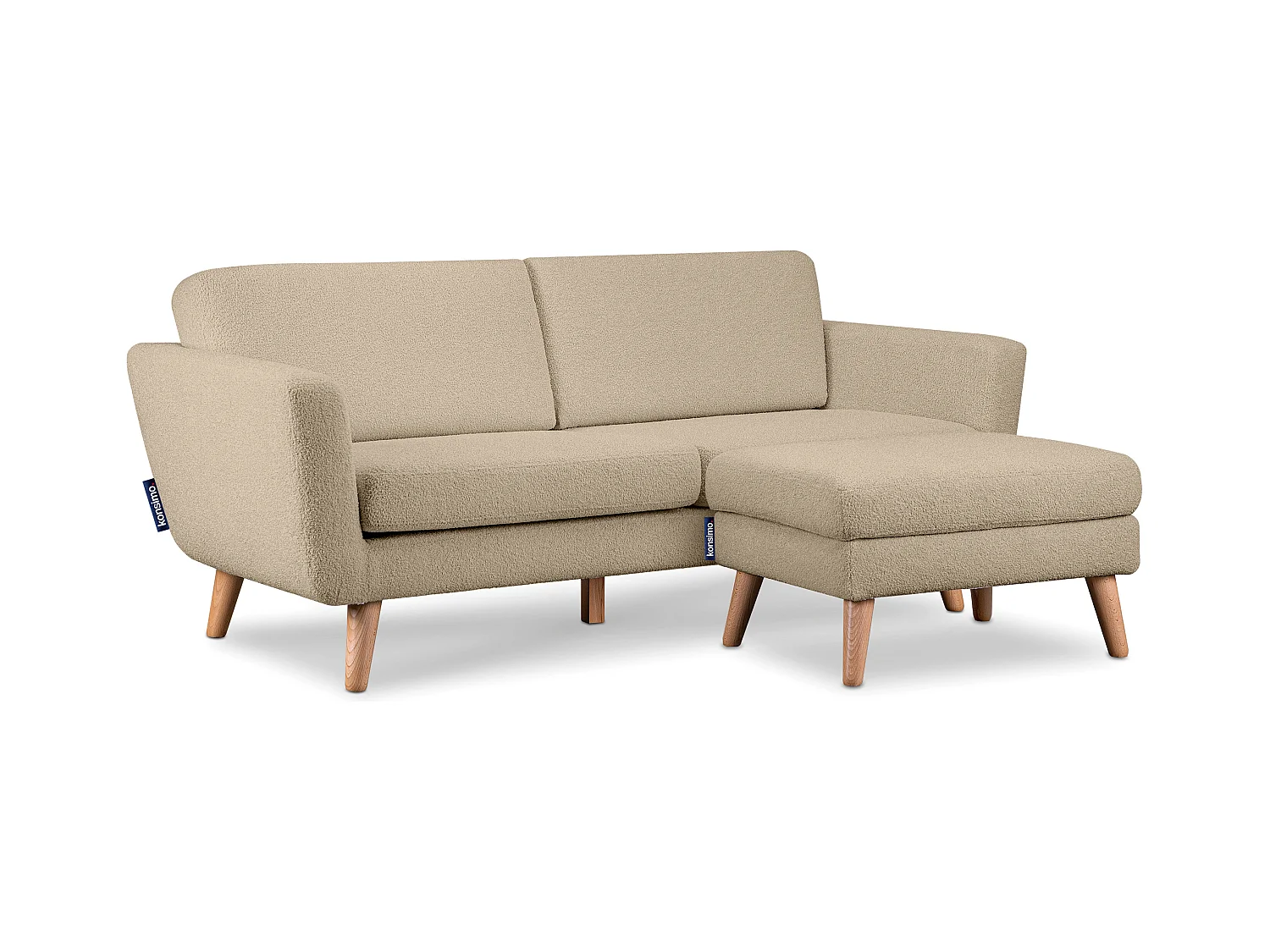 Canapé scandinave 3 places - Beige - TAGIO