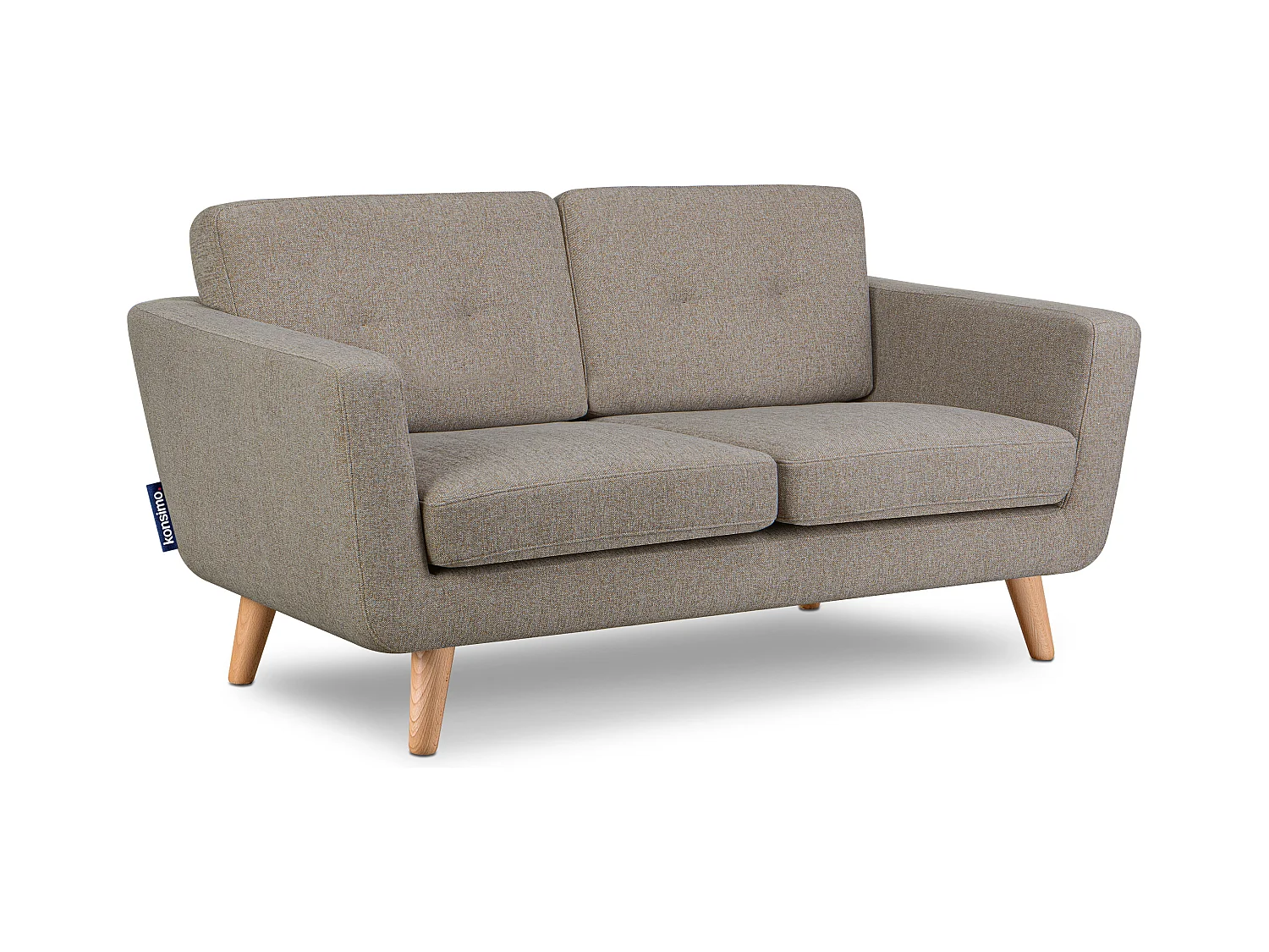 Canapé 2 places - Marron clair/marron - TAGIO